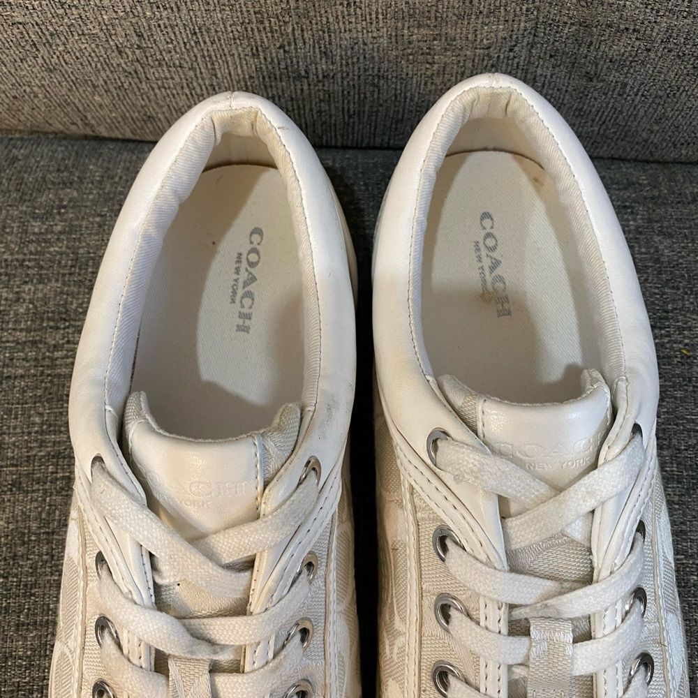 Coach Francesca Cream Sneakers Women’s Size 8.5 - Picture 5 of 10